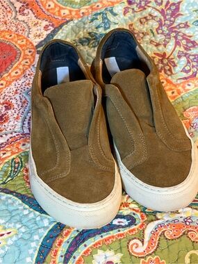 Matt Bernson Brown Suede Slip‑On Sneakers – Made in Portugal, Size 5